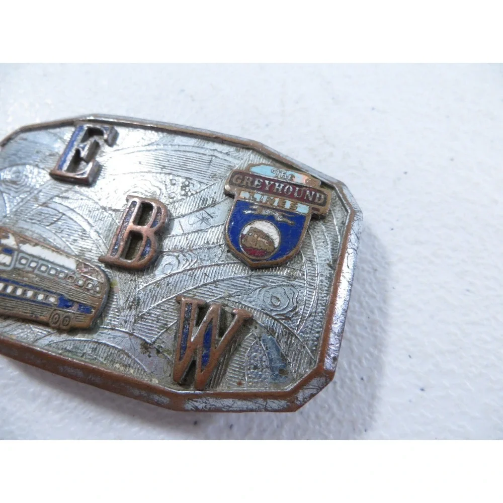 Vintage Greyhound Bus Lines Driver Uniform Belt Buckle 1940's‎